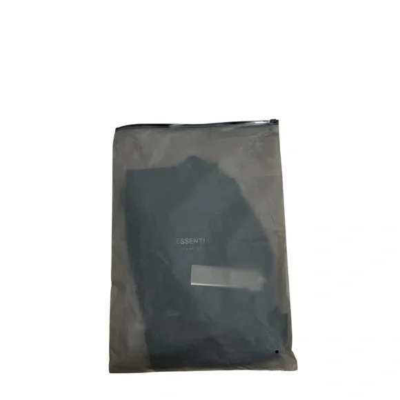 Fear of God Essentials Black Oversize Rubber Logo Patch Short Sleeve T-Shirt - Picture 8 of 13